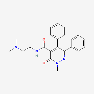 molecular formula C22H24N4O2 B4445039 N-[2-(dimethylamino)ethyl]-2-methyl-3-oxo-5,6-diphenyl-2,3-dihydropyridazine-4-carboxamide 