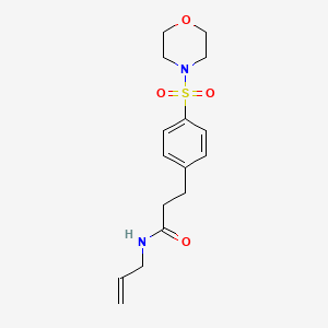 molecular formula C16H22N2O4S B4445050 N-allyl-3-[4-(4-morpholinylsulfonyl)phenyl]propanamide 