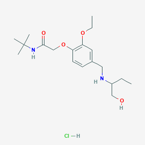 molecular formula C19H33ClN2O4 B4445089 N-tert-butyl-2-[2-ethoxy-4-[(1-hydroxybutan-2-ylamino)methyl]phenoxy]acetamide;hydrochloride 