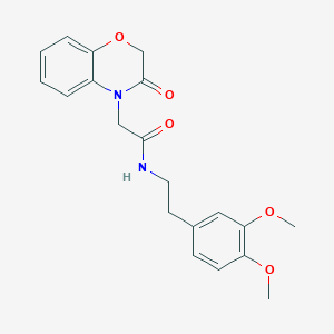 molecular formula C20H22N2O5 B4445093 N-[2-(3,4-dimethoxyphenyl)ethyl]-2-(3-oxo-2,3-dihydro-4H-1,4-benzoxazin-4-yl)acetamide 