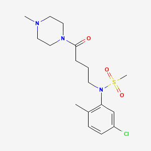 molecular formula C17H26ClN3O3S B4445108 N-(5-chloro-2-methylphenyl)-N-[4-(4-methyl-1-piperazinyl)-4-oxobutyl]methanesulfonamide 