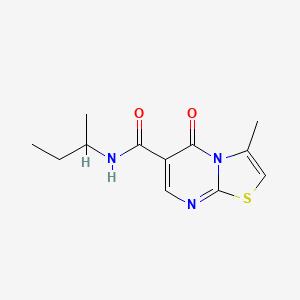 molecular formula C12H15N3O2S B4445137 N-(Butan-2-YL)-3-methyl-5-oxo-5H-[1,3]thiazolo[3,2-A]pyrimidine-6-carboxamide 