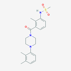 molecular formula C21H27N3O3S B4445209 N-(3-{[4-(2,3-dimethylphenyl)-1-piperazinyl]carbonyl}-2-methylphenyl)methanesulfonamide 