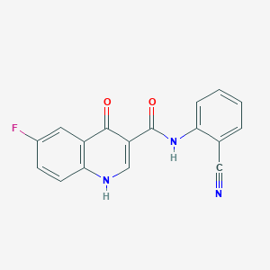 molecular formula C17H10FN3O2 B4445281 N-(2-cyanophenyl)-6-fluoro-4-hydroxyquinoline-3-carboxamide 
