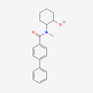 molecular formula C20H23NO2 B4445305 N-(2-hydroxycyclohexyl)-N-methyl-4-biphenylcarboxamide 