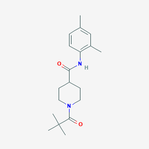 molecular formula C19H28N2O2 B4445308 N-(2,4-dimethylphenyl)-1-(2,2-dimethylpropanoyl)piperidine-4-carboxamide 