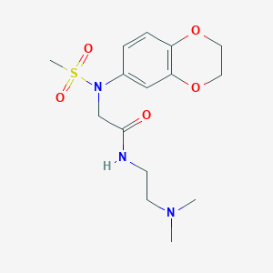 molecular formula C15H23N3O5S B4445319 N~2~-(2,3-dihydro-1,4-benzodioxin-6-yl)-N~1~-[2-(dimethylamino)ethyl]-N~2~-(methylsulfonyl)glycinamide 