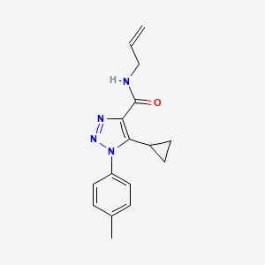 molecular formula C16H18N4O B4445333 N-allyl-5-cyclopropyl-1-(4-methylphenyl)-1H-1,2,3-triazole-4-carboxamide 