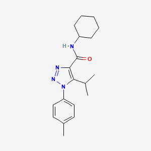 molecular formula C19H26N4O B4445405 N-cyclohexyl-1-(4-methylphenyl)-5-(propan-2-yl)-1H-1,2,3-triazole-4-carboxamide 