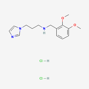 molecular formula C15H23Cl2N3O2 B4445462 N-[(2,3-dimethoxyphenyl)methyl]-3-imidazol-1-ylpropan-1-amine;dihydrochloride 