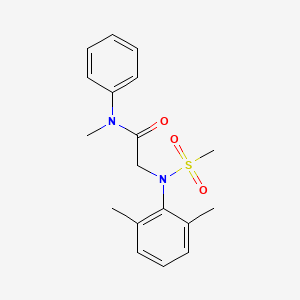 molecular formula C18H22N2O3S B4445517 N~2~-(2,6-dimethylphenyl)-N~1~-methyl-N~2~-(methylsulfonyl)-N~1~-phenylglycinamide 