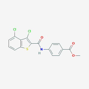 molecular formula C17H11Cl2NO3S B444552 methyl 4-{[(3,4-dichloro-1-benzothiophen-2-yl)carbonyl]amino}benzoate 