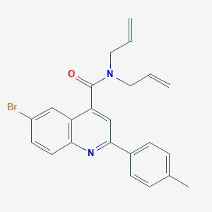 molecular formula C23H21BrN2O B444555 N,N-diallyl-6-bromo-2-(4-methylphenyl)-4-quinolinecarboxamide 