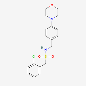 molecular formula C18H21ClN2O3S B4445561 1-(2-CHLOROPHENYL)-N-{[4-(MORPHOLIN-4-YL)PHENYL]METHYL}METHANESULFONAMIDE 
