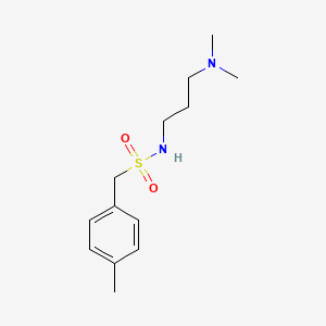 molecular formula C13H22N2O2S B4445606 N-[3-(dimethylamino)propyl]-1-(4-methylphenyl)methanesulfonamide 