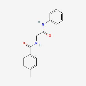 molecular formula C16H16N2O2 B4445613 N-(2-anilino-2-oxoethyl)-4-methylbenzamide 