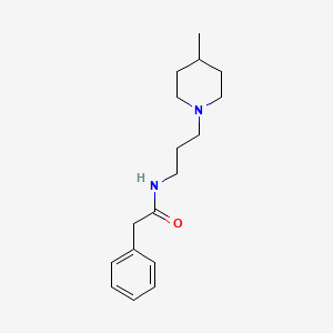 molecular formula C17H26N2O B4445653 N-[3-(4-methyl-1-piperidinyl)propyl]-2-phenylacetamide 