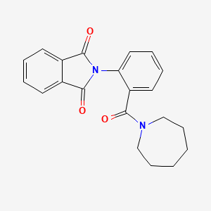 molecular formula C21H20N2O3 B4445661 2-[2-(1-azepanylcarbonyl)phenyl]-1H-isoindole-1,3(2H)-dione 