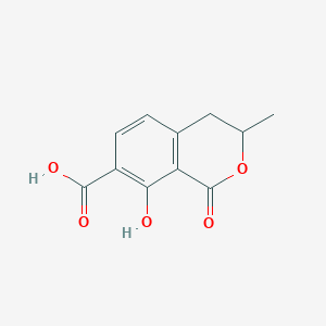 molecular formula C11H10O5 B044457 3,4-Dihydro-8-hydroxy-3-methyl-1-oxo-1H-2-benzopyran-7-carboxylic acid CAS No. 16281-43-9