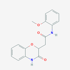 molecular formula C17H16N2O4 B4445725 N-(2-methoxyphenyl)-2-(3-oxo-3,4-dihydro-2H-1,4-benzoxazin-2-yl)acetamide 