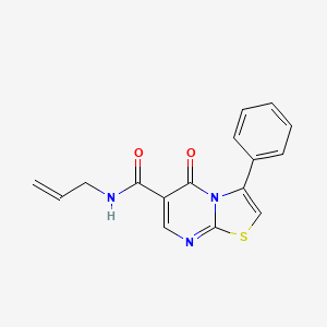 molecular formula C16H13N3O2S B4445744 N-allyl-5-oxo-3-phenyl-5H-[1,3]thiazolo[3,2-a]pyrimidine-6-carboxamide 