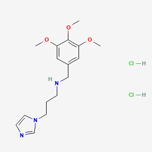 molecular formula C16H25Cl2N3O3 B4445769 3-imidazol-1-yl-N-[(3,4,5-trimethoxyphenyl)methyl]propan-1-amine;dihydrochloride 