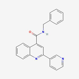 molecular formula C22H17N3O B4445792 N-benzyl-2-(pyridin-3-yl)quinoline-4-carboxamide 