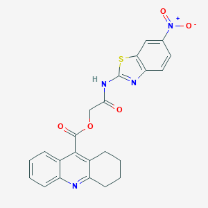 2-({6-Nitro-1,3-benzothiazol-2-yl}amino)-2-oxoethyl 1,2,3,4-tetrahydro-9-acridinecarboxylate