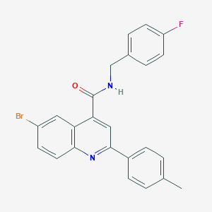 6-bromo-N-(4-fluorobenzyl)-2-(4-methylphenyl)-4-quinolinecarboxamide