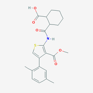 2-{[4-(2,5-Dimethylphenyl)-3-(methoxycarbonyl)thiophen-2-yl]carbamoyl}cyclohexanecarboxylic acid