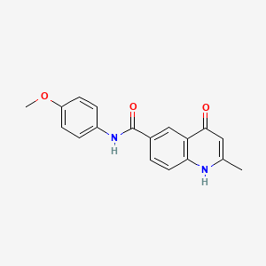 molecular formula C18H16N2O3 B4445914 N-(4-methoxyphenyl)-2-methyl-4-oxo-1,4-dihydroquinoline-6-carboxamide 