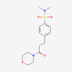 molecular formula C15H22N2O4S B4445933 N,N-DIMETHYL-4-[3-(MORPHOLIN-4-YL)-3-OXOPROPYL]BENZENE-1-SULFONAMIDE 