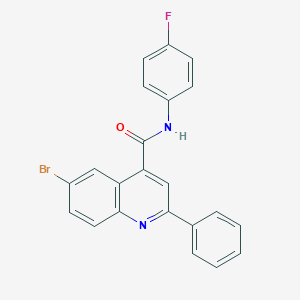 molecular formula C22H14BrFN2O B444594 6-bromo-N-(4-fluorophenyl)-2-phenylquinoline-4-carboxamide 