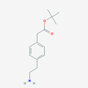 molecular formula C14H21NO2 B044461 tert-Butyl 2-(4-(2-aminoethyl)phenyl)acetate CAS No. 124499-20-3
