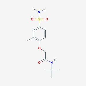 molecular formula C15H24N2O4S B4446187 N-tert-butyl-2-[4-(dimethylsulfamoyl)-2-methylphenoxy]acetamide 