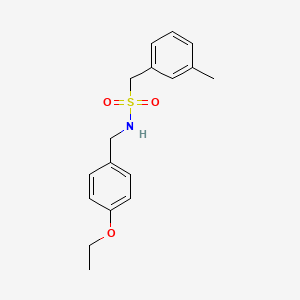 molecular formula C17H21NO3S B4446653 N-[(4-ethoxyphenyl)methyl]-1-(3-methylphenyl)methanesulfonamide 