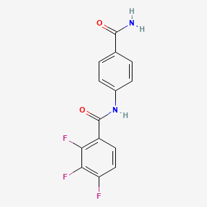 molecular formula C14H9F3N2O2 B4447009 N-(4-carbamoylphenyl)-2,3,4-trifluorobenzamide 