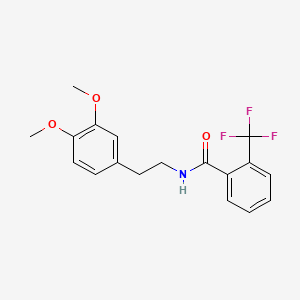 molecular formula C18H18F3NO3 B4447154 N-[2-(3,4-dimethoxyphenyl)ethyl]-2-(trifluoromethyl)benzamide 