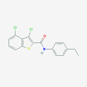 molecular formula C17H13Cl2NOS B444733 3,4-dichloro-N-(4-ethylphenyl)-1-benzothiophene-2-carboxamide 