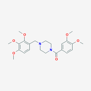 molecular formula C23H30N2O6 B444769 1-(3,4-Dimethoxybenzoyl)-4-(2,3,4-trimethoxybenzyl)piperazine 