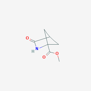 molecular formula C7H9NO3 B044477 Methyl 3-oxo-2-azabicyclo[2.1.1]hexane-1-carboxylate CAS No. 116129-05-6