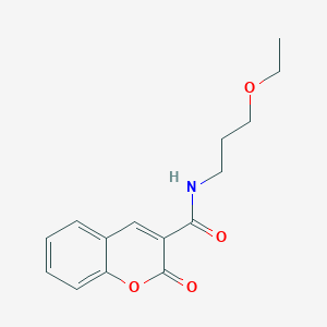molecular formula C15H17NO4 B4447846 N-(3-ethoxypropyl)-2-oxo-2H-chromene-3-carboxamide 