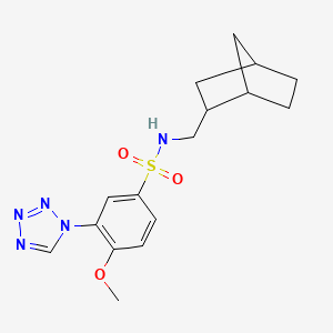 molecular formula C16H21N5O3S B4447881 N-(bicyclo[2.2.1]hept-2-ylmethyl)-4-methoxy-3-(1H-tetrazol-1-yl)benzenesulfonamide 