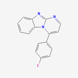 molecular formula C16H10FN3 B4448231 4-(4-fluorophenyl)pyrimido[1,2-a]benzimidazole 