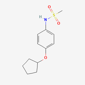 molecular formula C12H17NO3S B4448235 N-[4-(cyclopentyloxy)phenyl]methanesulfonamide 