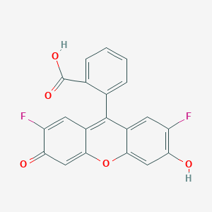 molecular formula C20H10F2O5 B044483 2-(2,7-difluoro-6-hydroxy-3-oxo-3H-xanthen-9-yl)benzoic acid CAS No. 913689-08-4