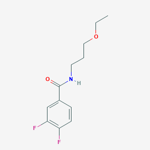 molecular formula C12H15F2NO2 B4448469 N-(3-ethoxypropyl)-3,4-difluorobenzamide 