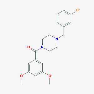 molecular formula C20H23BrN2O3 B444852 [4-(3-BROMOBENZYL)PIPERAZINO](3,5-DIMETHOXYPHENYL)METHANONE 