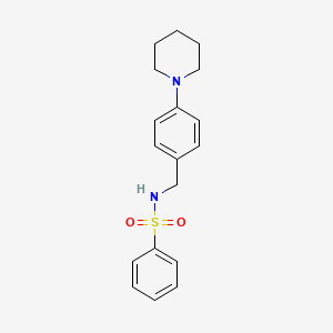 molecular formula C18H22N2O2S B4448589 N-[4-(1-piperidinyl)benzyl]benzenesulfonamide 