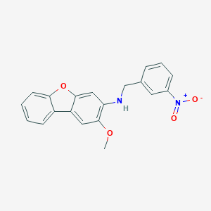molecular formula C20H16N2O4 B444861 N-(2-methoxydibenzo[b,d]furan-3-yl)-N-(3-nitrobenzyl)amine 